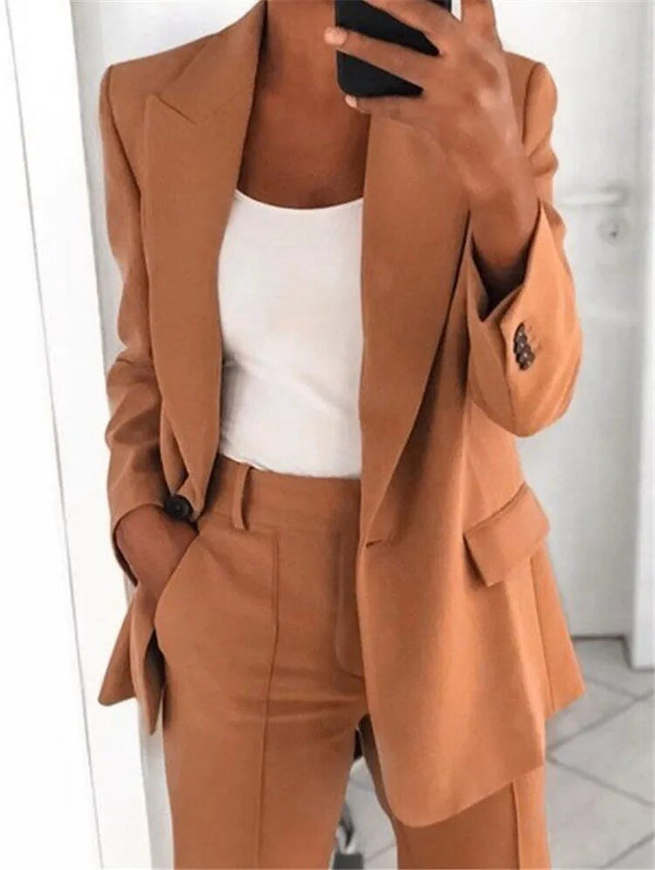 Wide-Leg Trouser and Blazer Set for Women