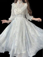 Elegant Midi Dress Inspired by Belle Époque Style