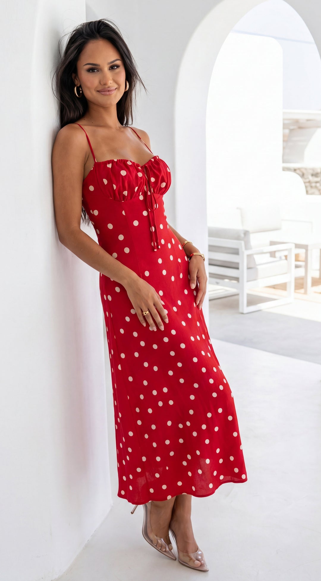 Odette Polka Dot Maxi Dress for Women - gallery