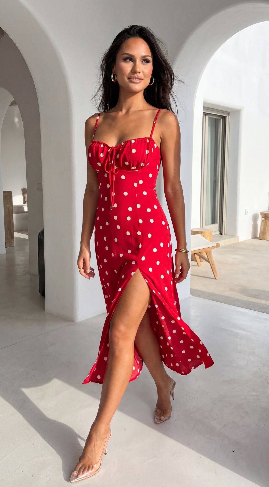 Odette Polka Dot Maxi Dress for Women - gallery
