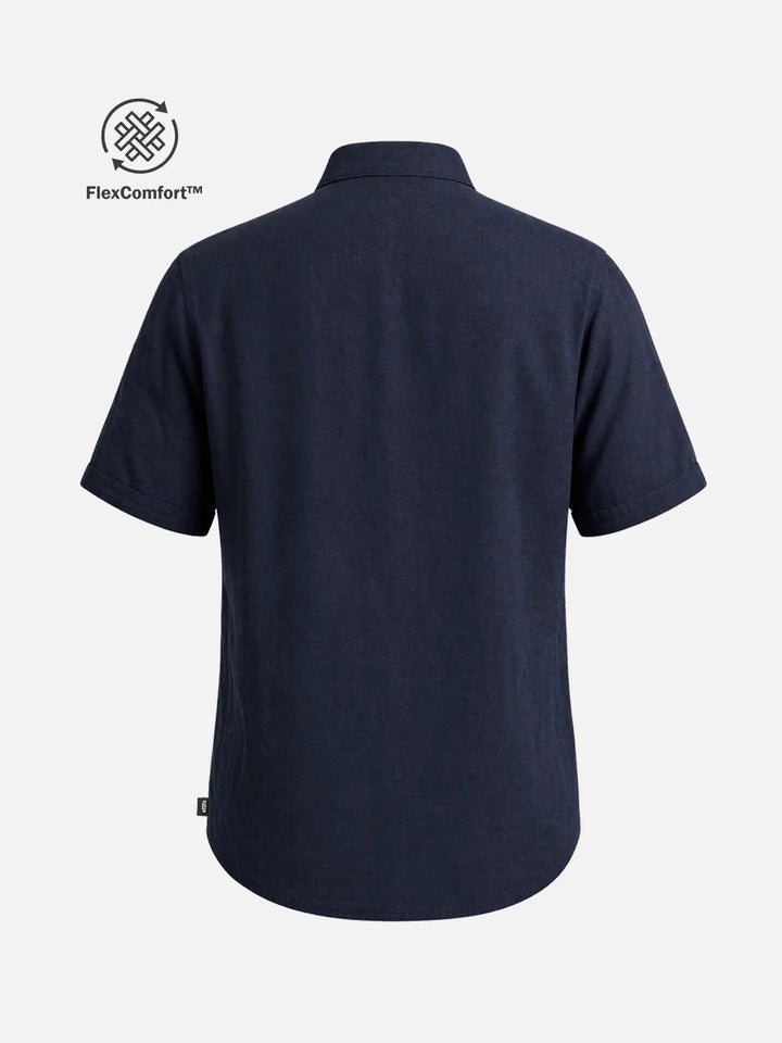 Linen Cotton Blend Short Sleeve Shirt for Men - gallery