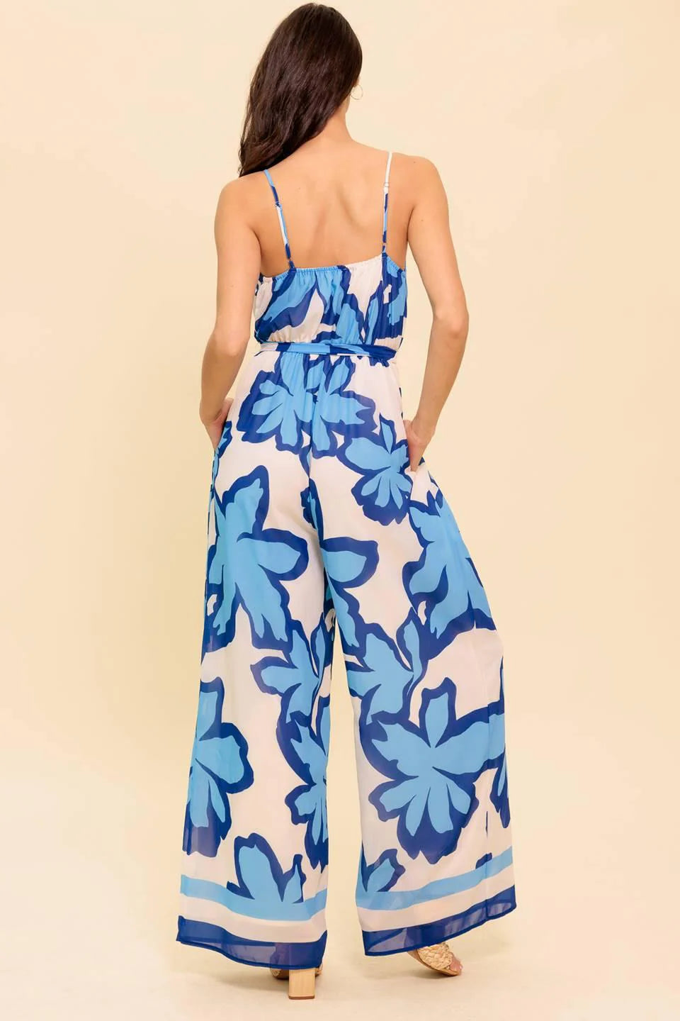 A Novel Approach Navy Woven Jumpsuit for Women - gallery