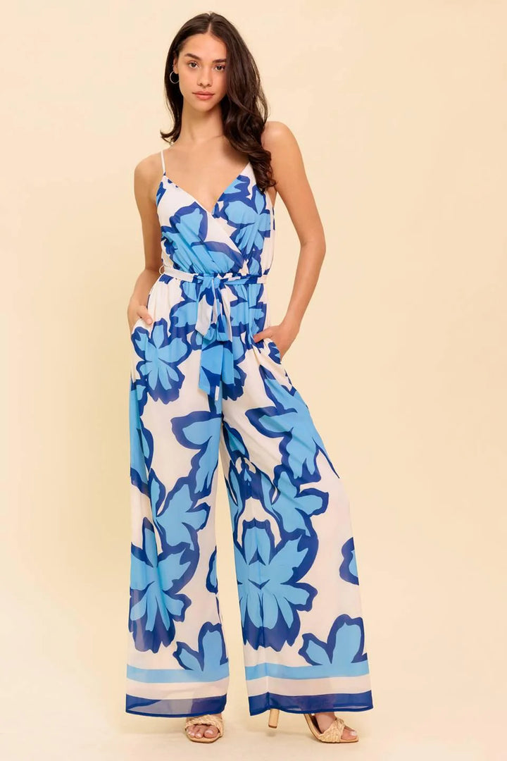 A Novel Approach Navy Woven Jumpsuit for Women - gallery