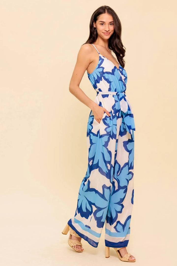 A Novel Approach Navy Woven Jumpsuit for Women - gallery