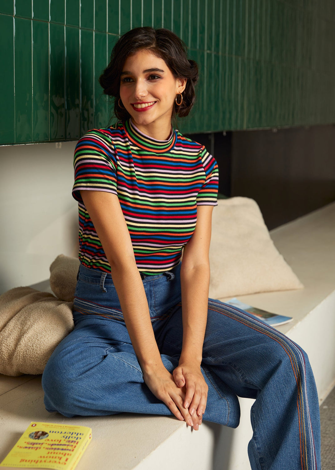 Whispers of Autumn Mock Neck Top for Women - gallery