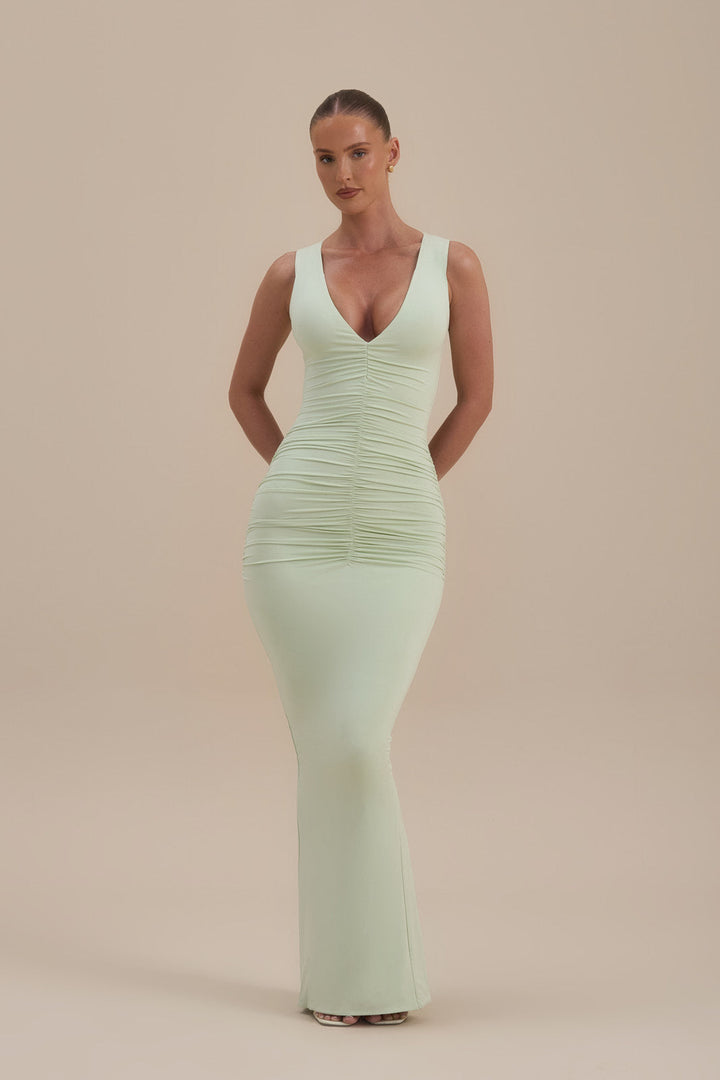 TATE SLEEVELESS MAXI DRESS | MINT — gallery
