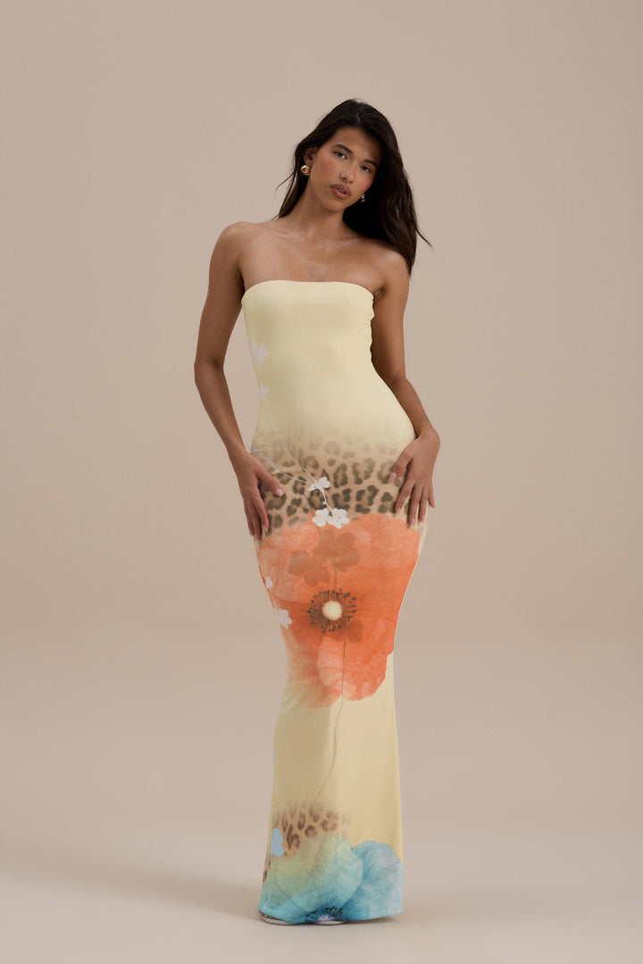 BONITA BANDEAU MAXI DRESS | SUMMER PRINT — gallery