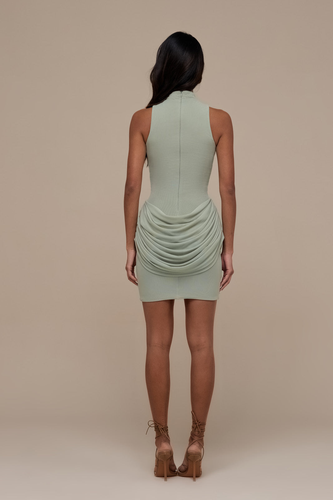 Emily Mini Dress with Draped Ruched Detail for Women - gallery