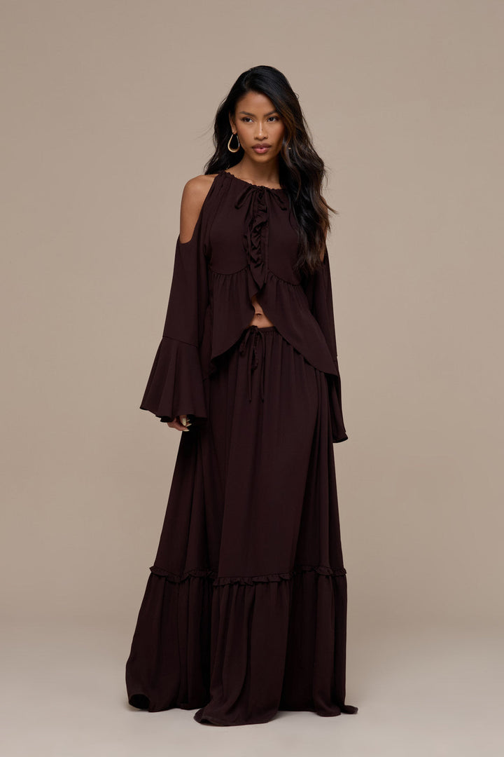 Meadow Halter Neck Top with Long Sleeves for Women - gallery