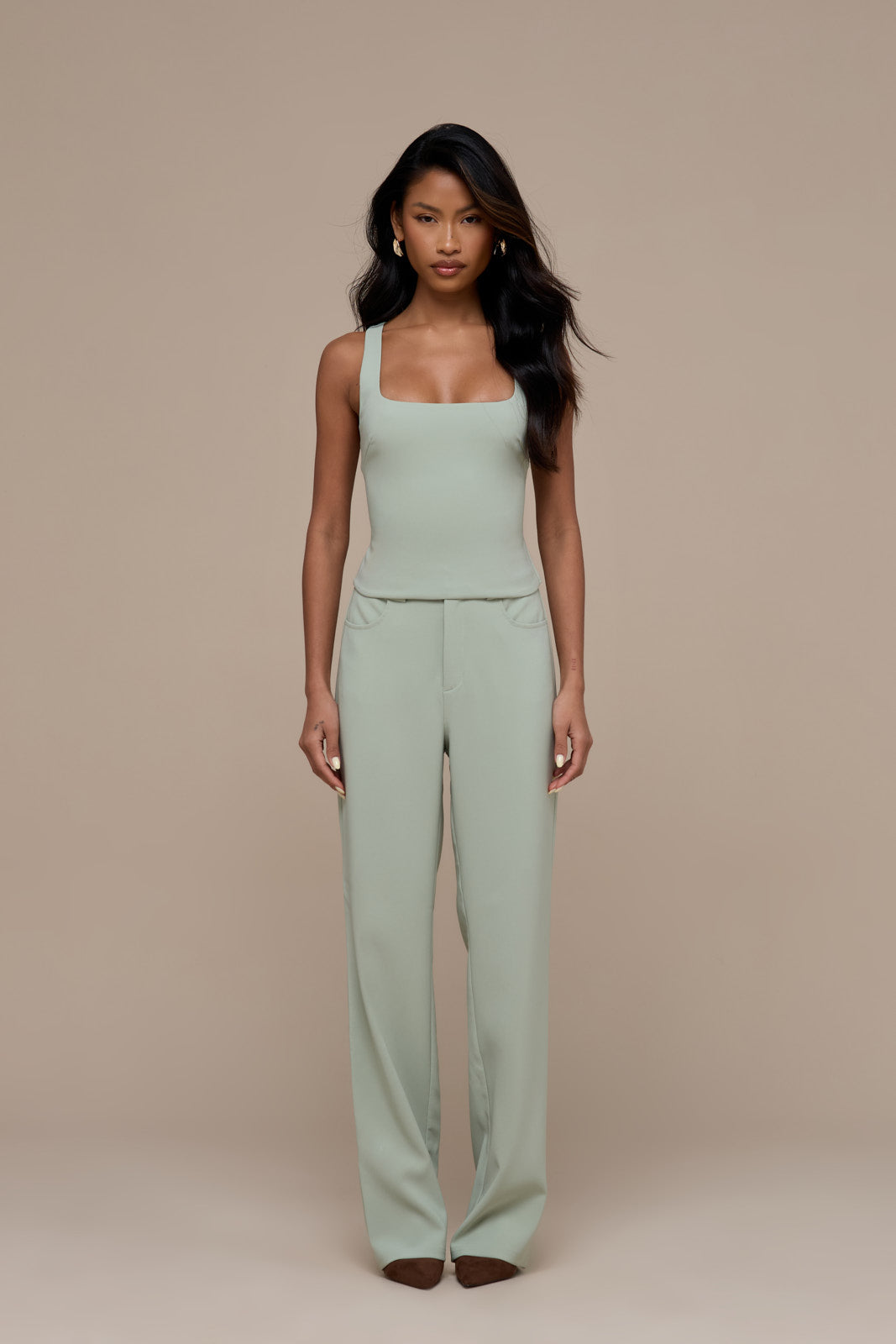 Olivia Square Neck Crop Top for Women - gallery