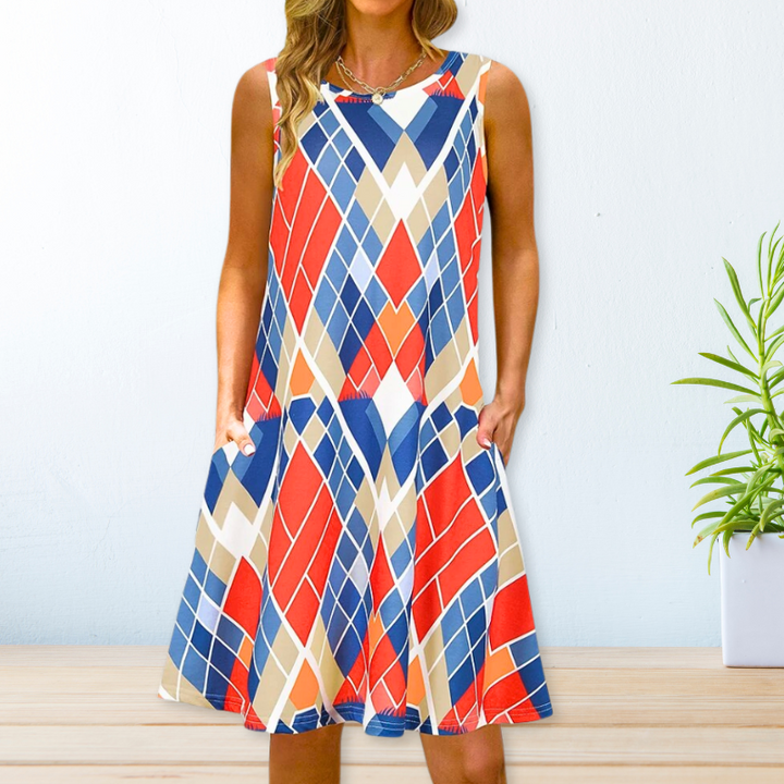 Printed Floral Maxi Dress with Side Pockets for Women