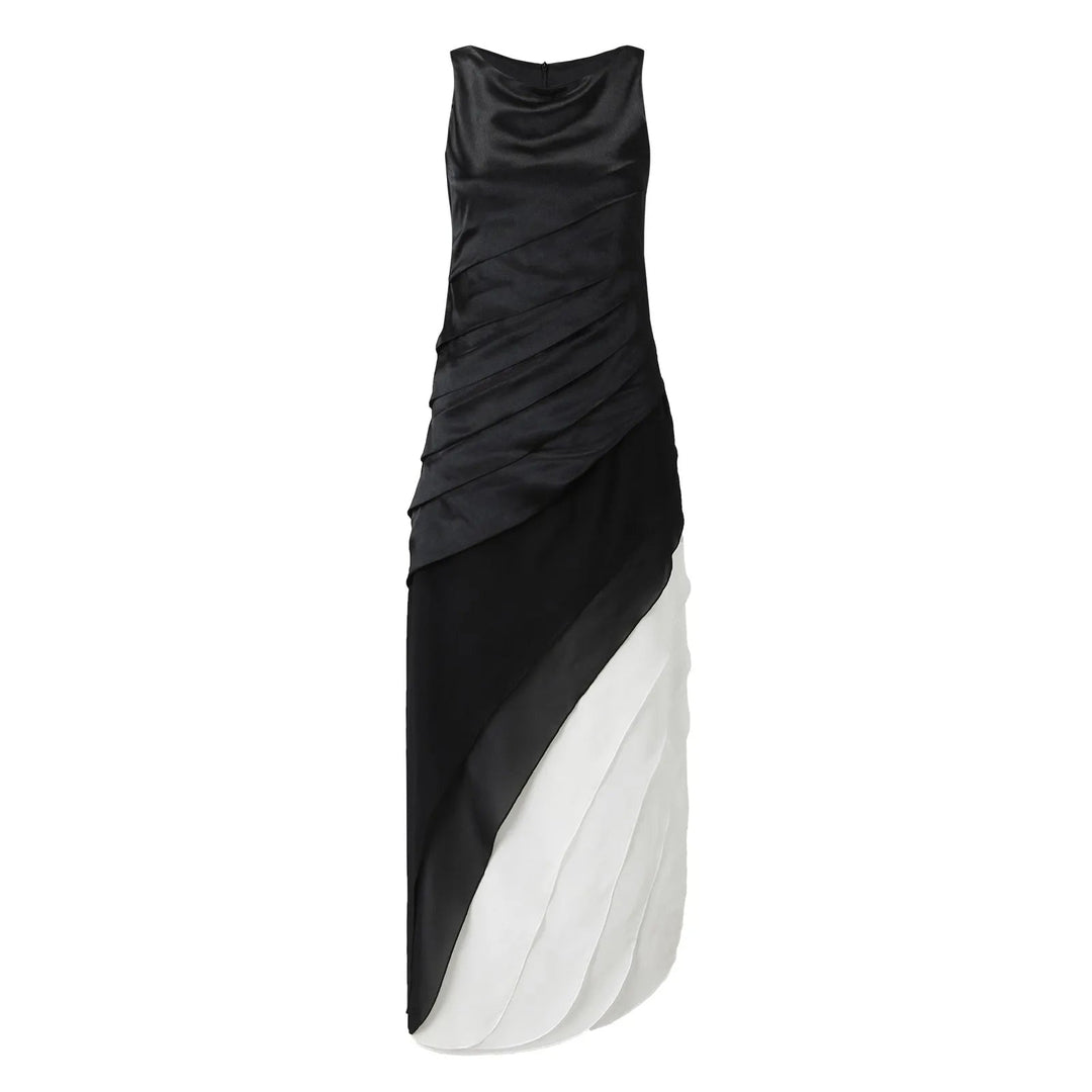 Ombre Layered Dress with Flowing Tiered Skirt