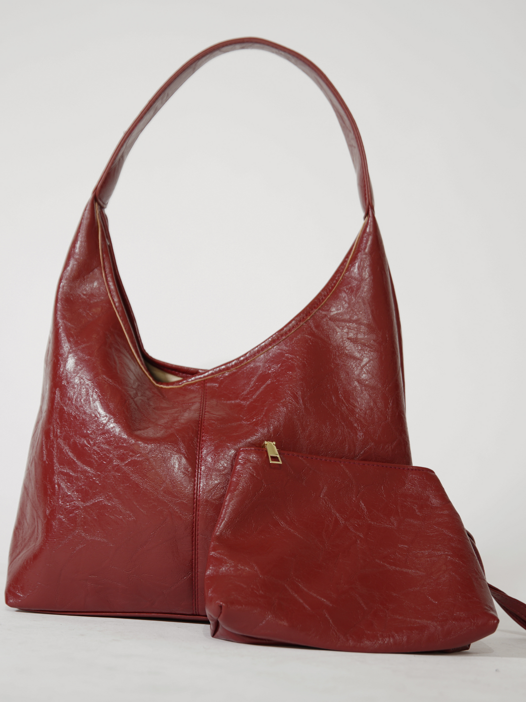 Worn-in Distressed Leather Tote Bag for Women