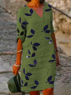 Women's Half Sleeve Floral Print Dress