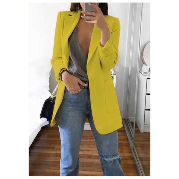 Printed Double-Breasted Blazer for Smart Office Dressing
