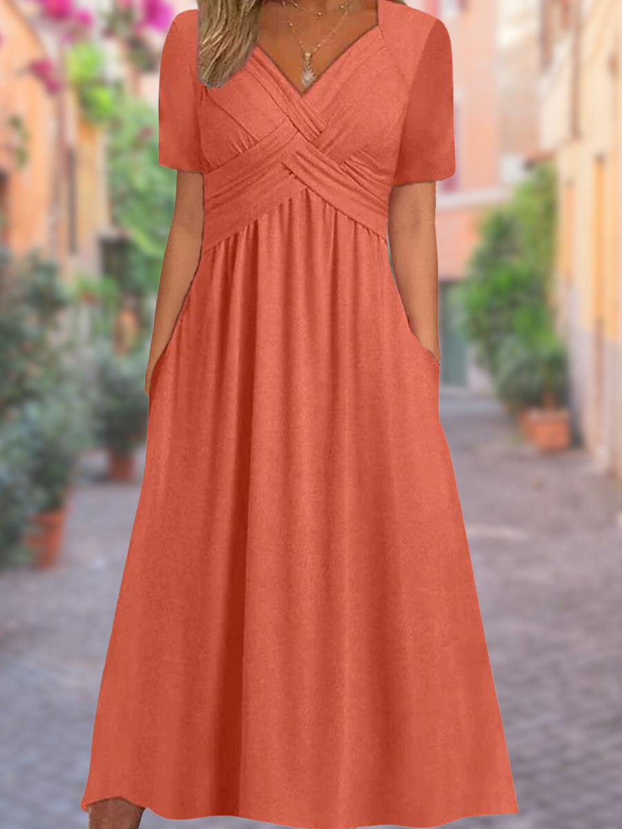 Selby Cut-Out Maxi Dress in a Lightweight Summer Cloth