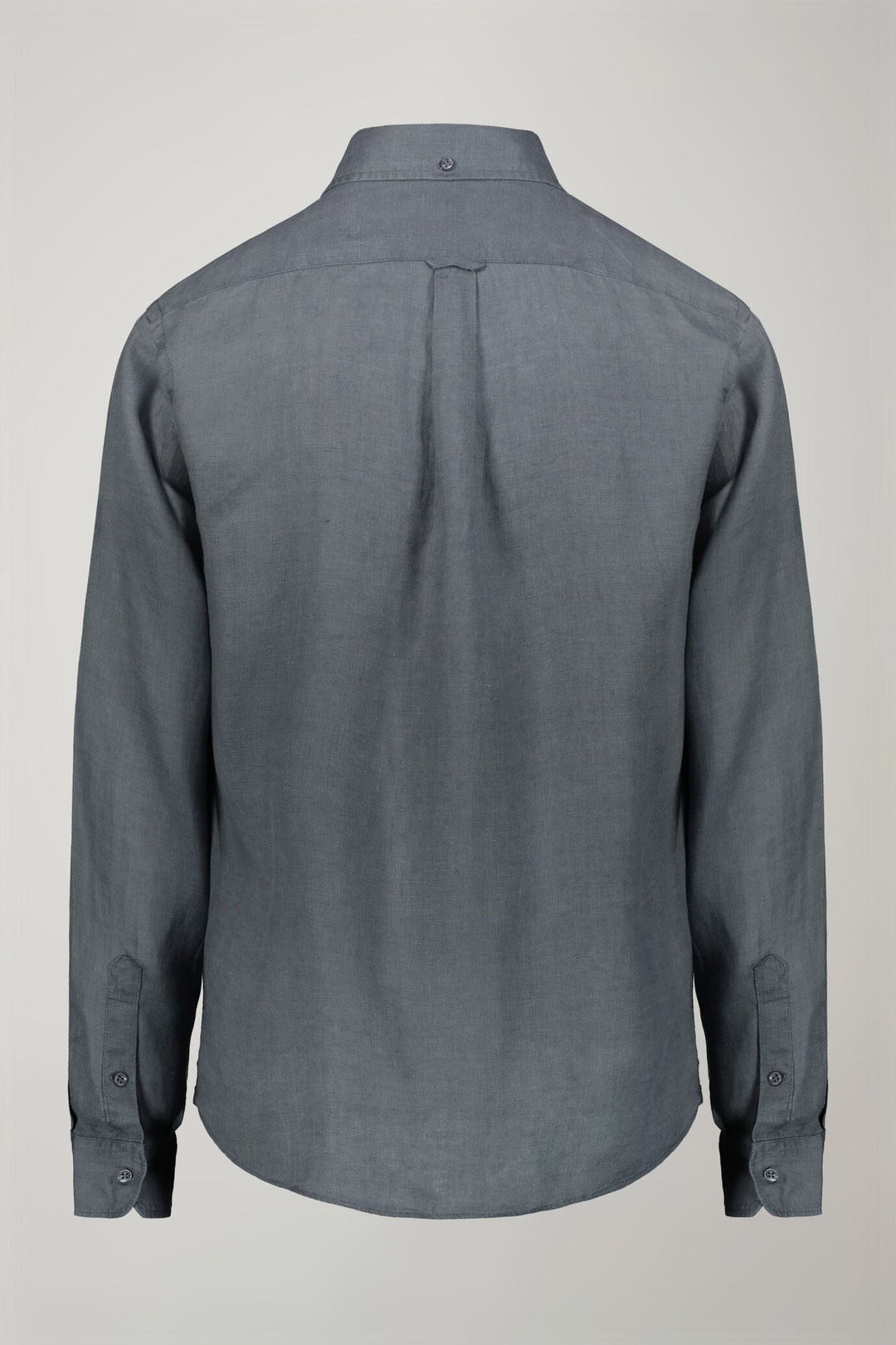 Button-Down Collar Pure Linen Comfort Shirt for Men — gallery
