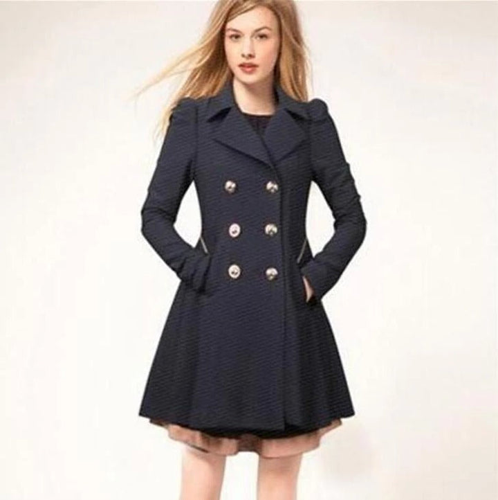 Belted Trench Coat in a Knee-Length Cut for Women