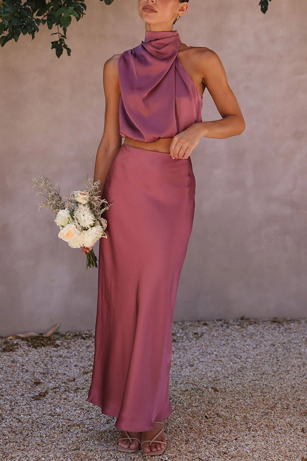 Long Skirt Co-ord Set with Relaxed Fit Top
