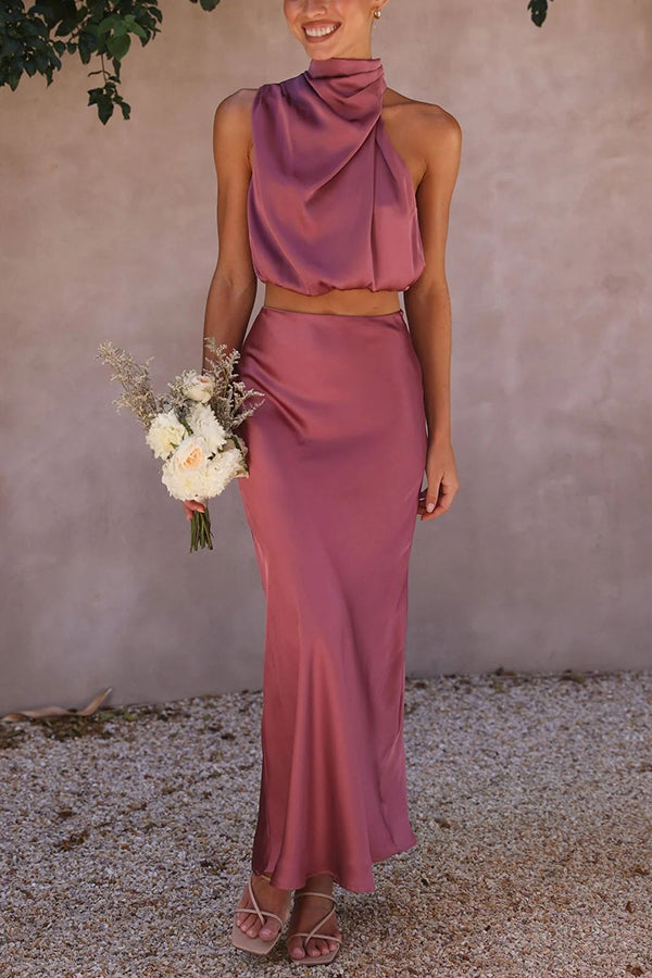 Long Skirt Co-ord Set with Relaxed Fit Top