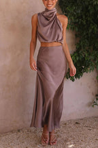 Inaia - Stylish Long Skirt Ensemble