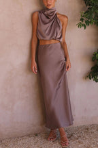 Inaia - Stylish Long Skirt Ensemble