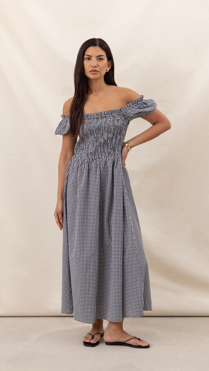 Mika Gingham Print Dress for Women