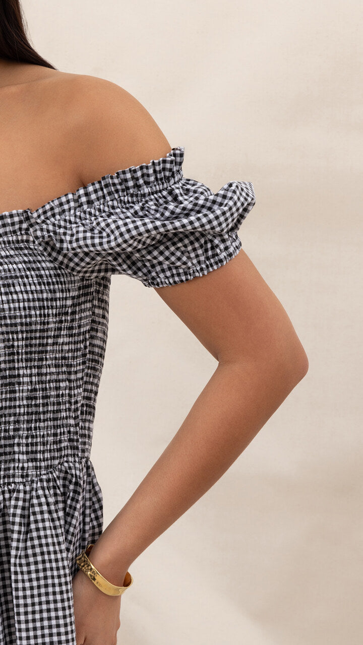 Mika Gingham Print Dress for Women - gallery