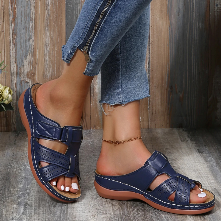 Open-Toe Sandals with Ankle Strap Detail for Women
