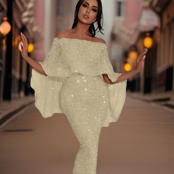 Formal Evening Gown with a Fluid Floor-Length Cut