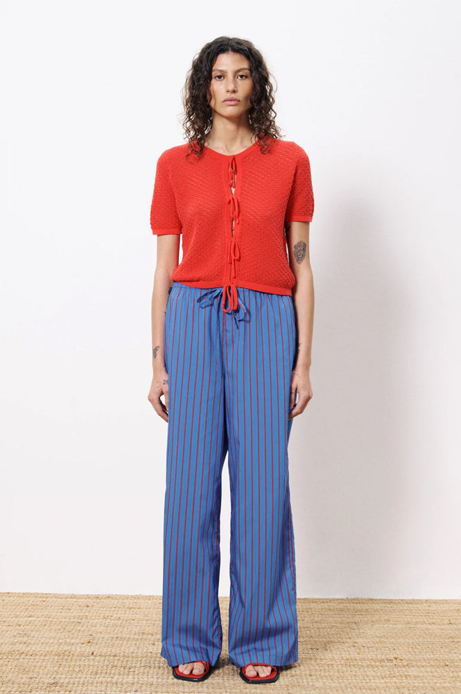 Aelis Red Knit Top for Women - gallery