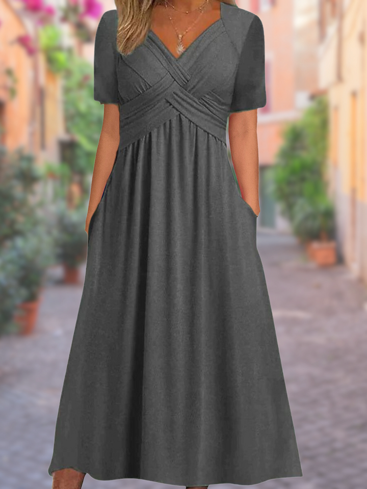 Selby Cut-Out Maxi Dress in a Lightweight Summer Cloth