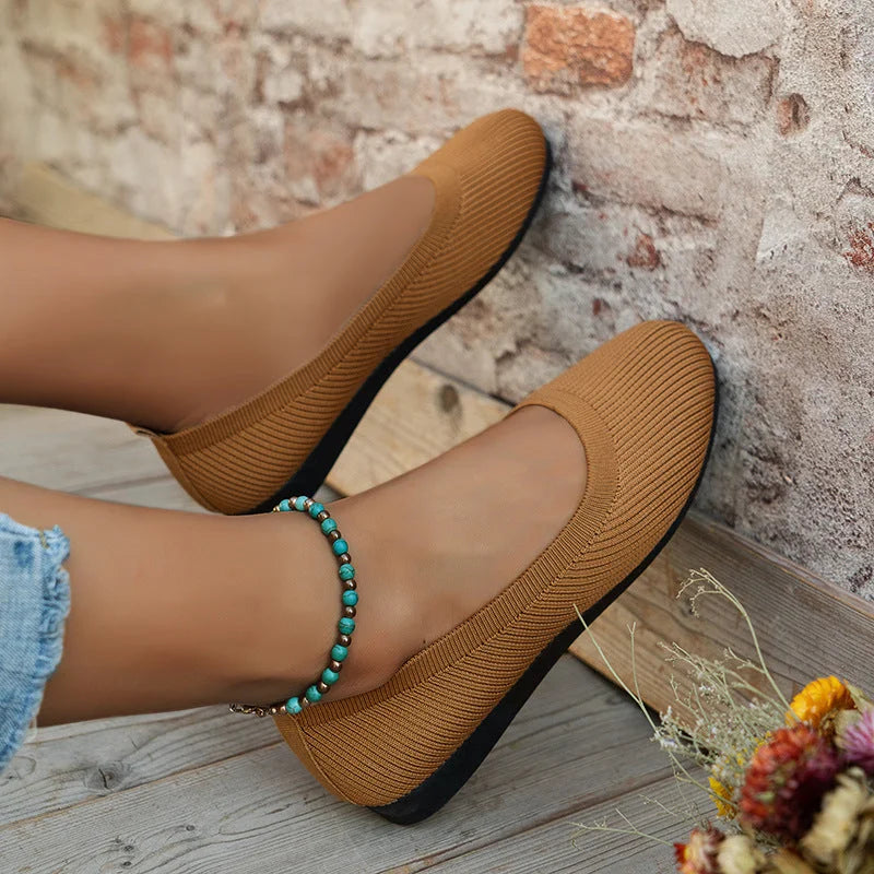 Romina Flat Ballet Shoes with Breathable Mesh Upper