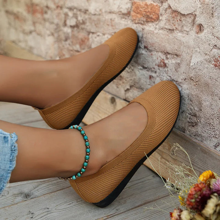 Romina Flat Ballet Shoes with Breathable Mesh Upper