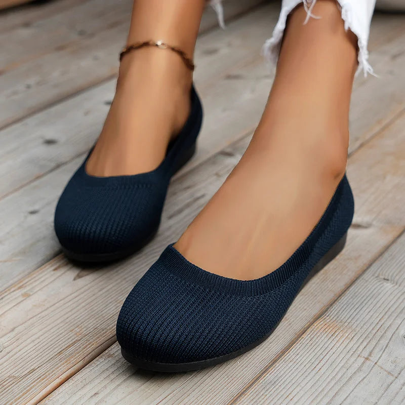 Romina Flat Ballet Shoes with Breathable Mesh Upper