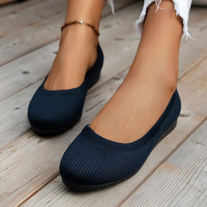 Romina Flat Ballet Shoes with Breathable Mesh Upper