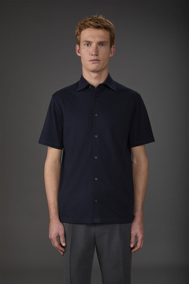 Short-Sleeve Cotton Jersey Polo Shirt for Men