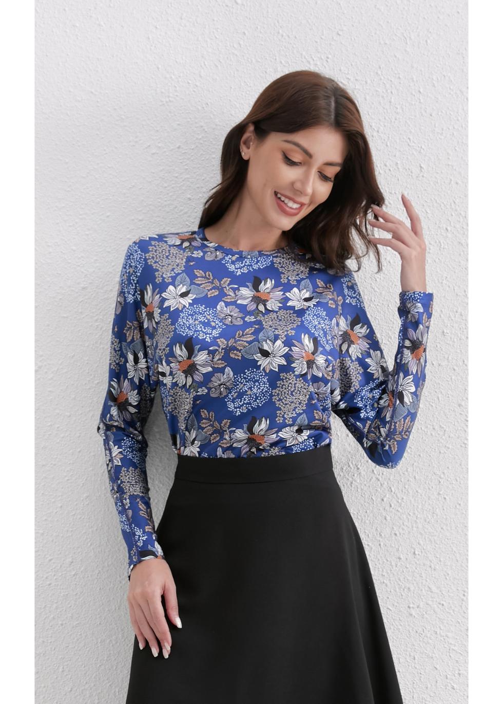 Sapphire Bloom Blouse for Women - gallery