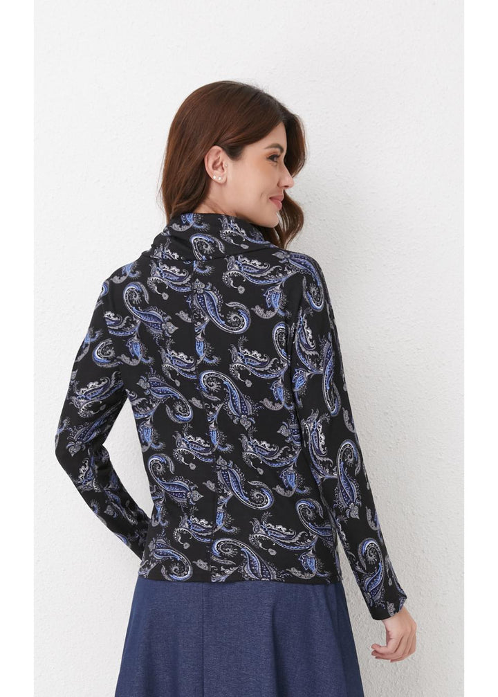 Sapphire Paisley Knit Top for Women - gallery
