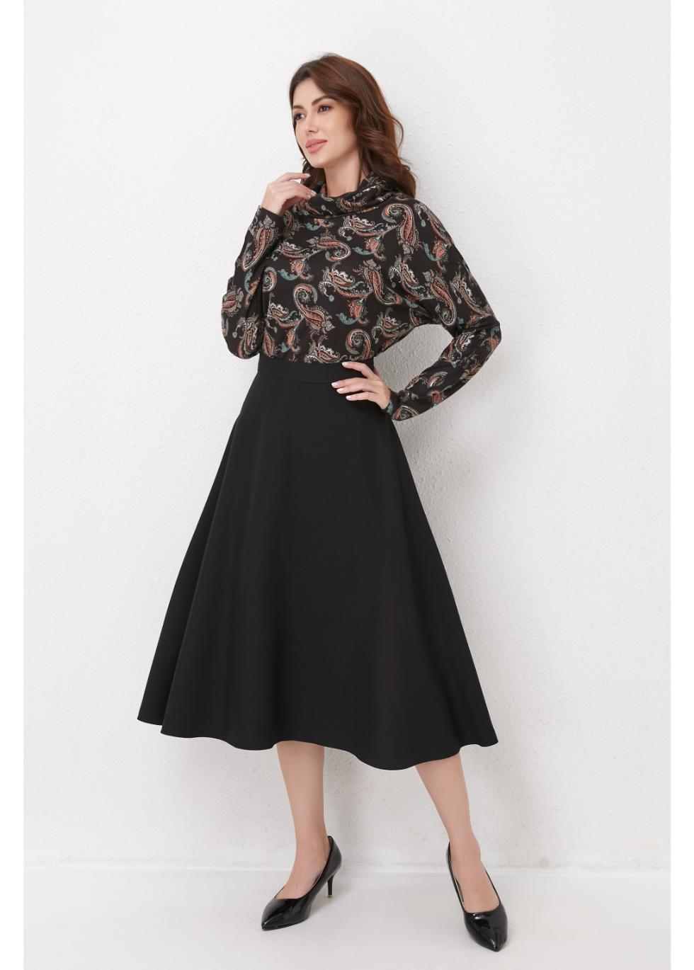 Emerald Paisley Knit Top for Women - gallery