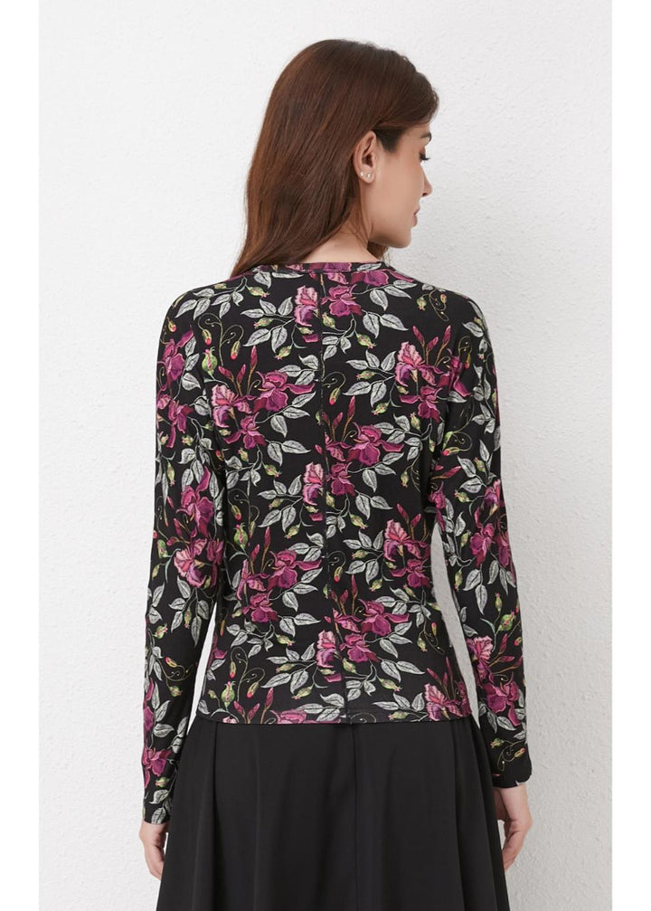 Plum Garden Stretch Knit Top for Women - gallery