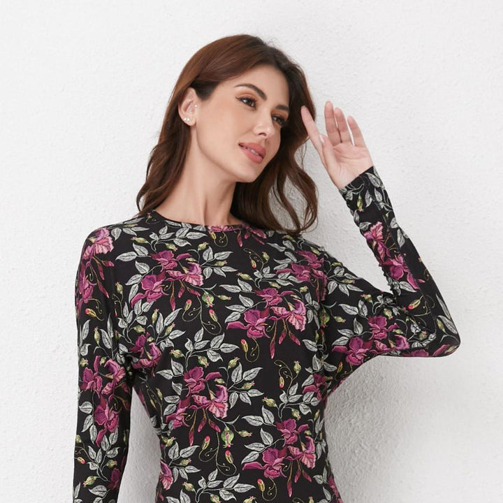 Plum Garden Stretch Knit Top for Women - gallery