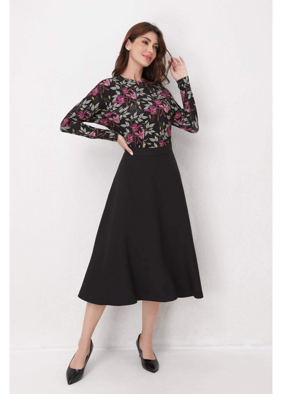 Plum Garden Stretch Knit Top for Women - gallery