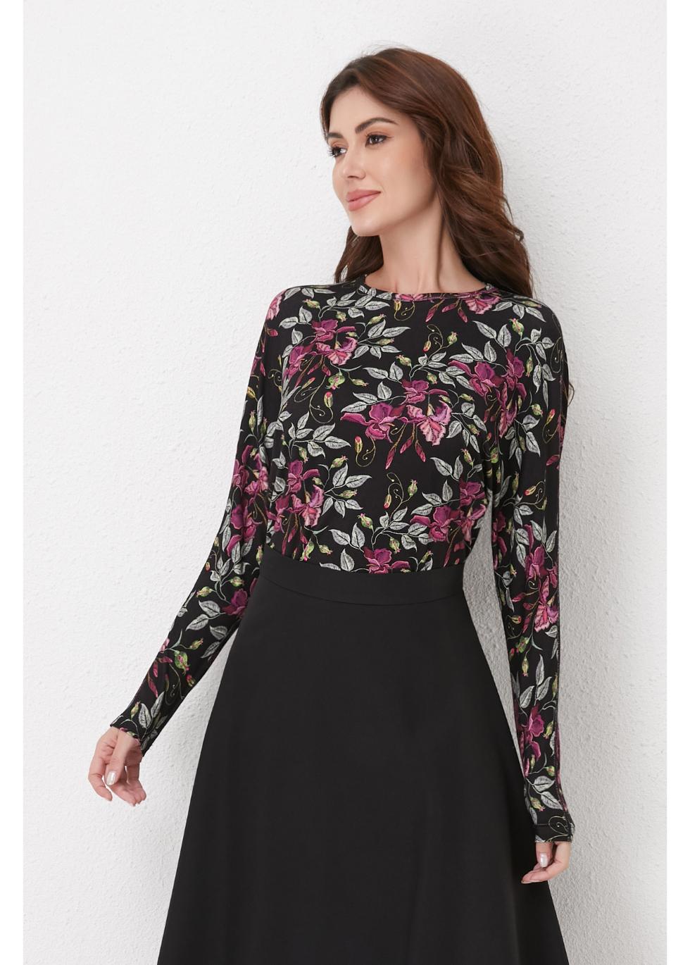 Plum Garden Stretch Knit Top for Women - gallery