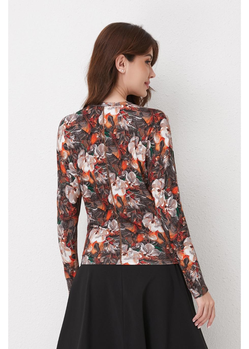 Autumn Bloom Knit Top for Women - gallery