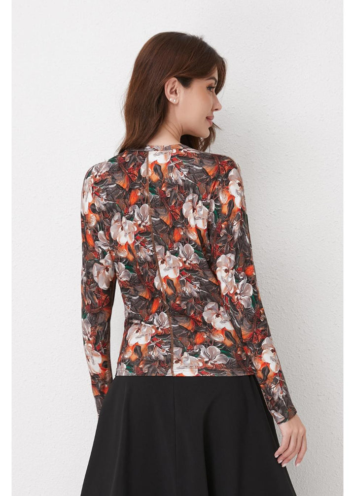 Autumn Bloom Knit Top for Women - gallery