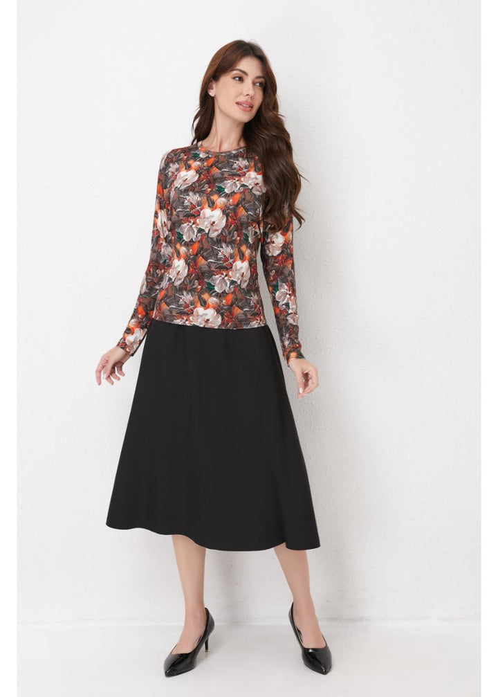 Autumn Bloom Knit Top for Women - gallery