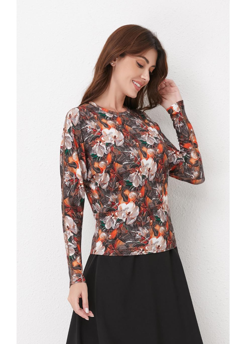Autumn Bloom Knit Top for Women - gallery