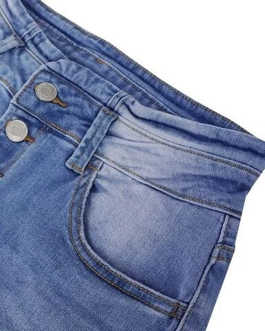Stretch Denim Jeans with a Mid-Rise Fit for Women