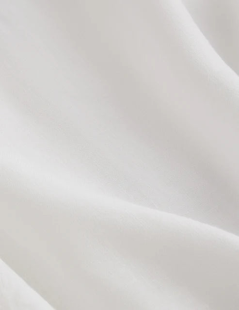 Carl White Linen Shirt with Open Collar for Men - gallery